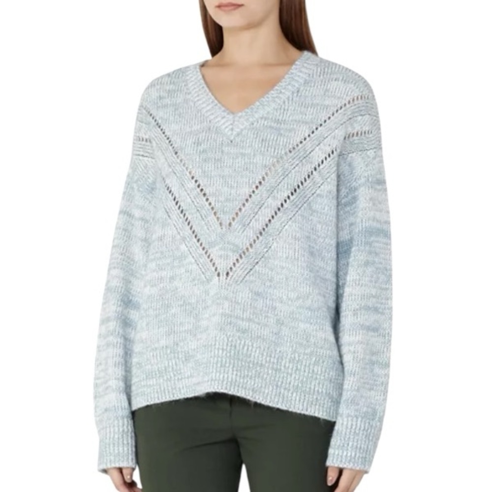 Reiss Lanette Marled V-Neck Sweater